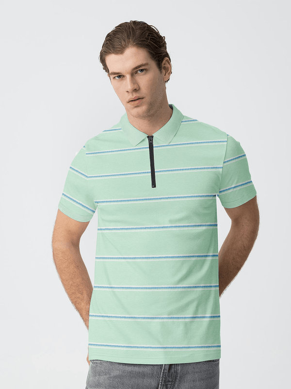 stone harbor MEN'S KNITTED STRIPER POLO SHIRT