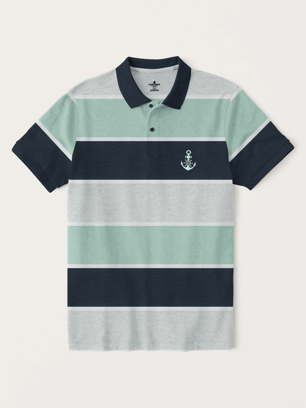 stone harbor MEN'S MULTI STRIPER POLO SHIRT