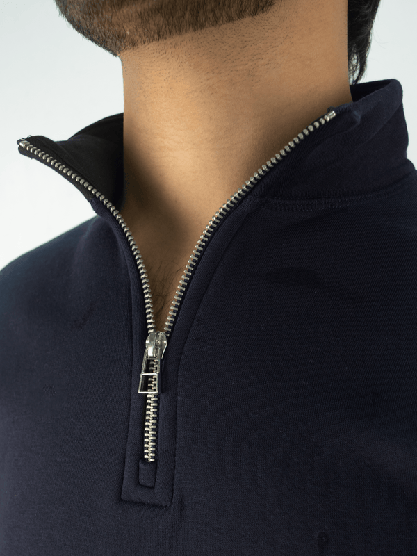 Stone Harbor MEN'S NAVY FLEECE QUARTER ZIP JACKET