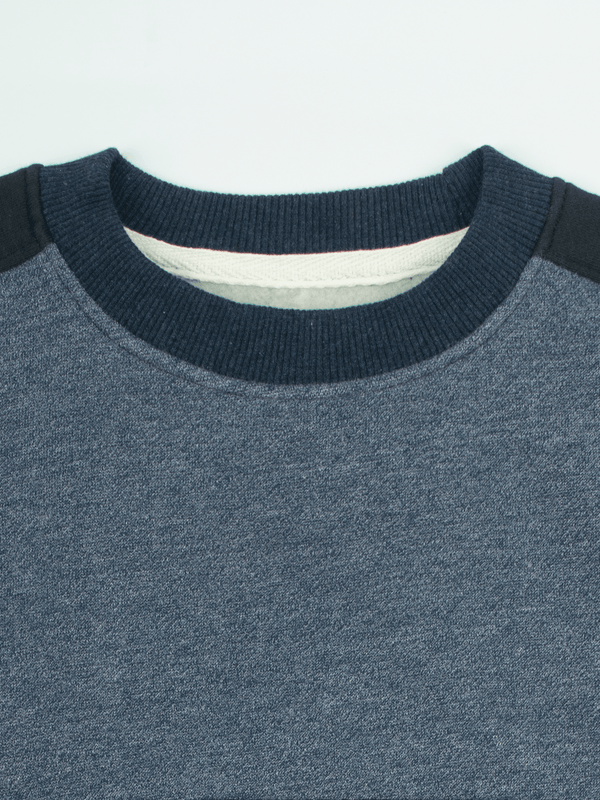 Stone Harbor MEN'S NAVY PANELED FLEECE SWEATSHIRT