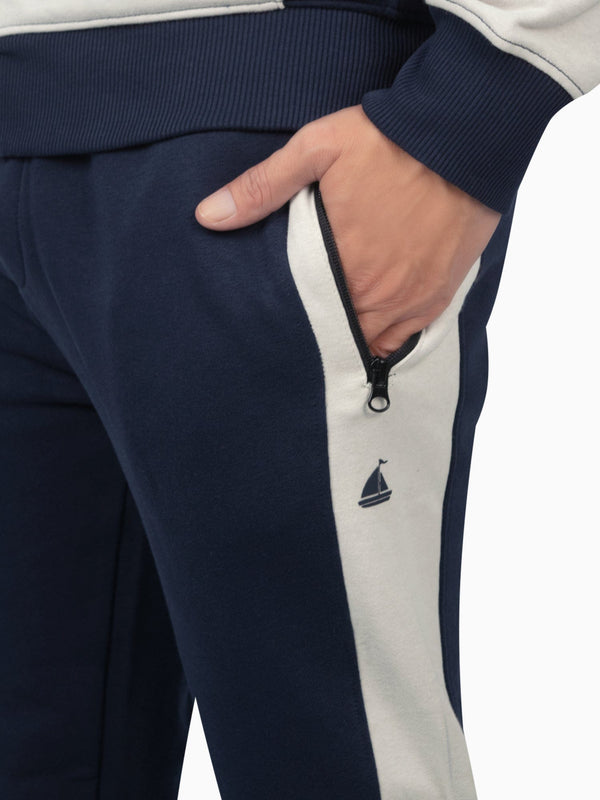 Stone Harbor MEN'S NAVY PANELED FLEECE TRACKSUIT