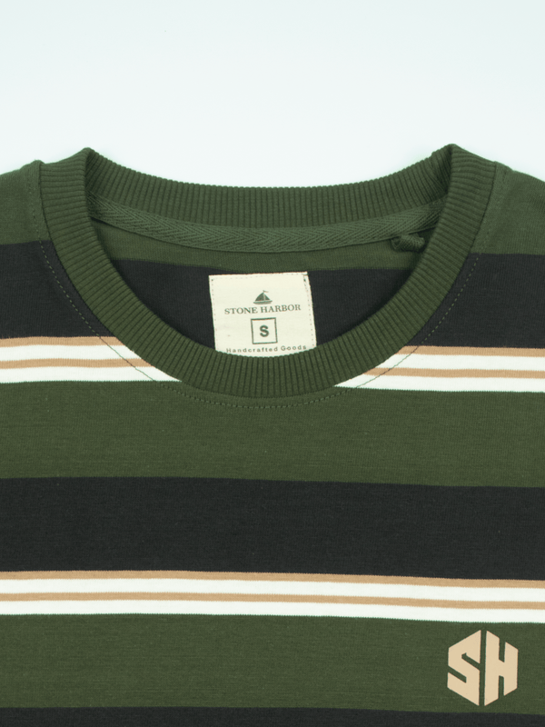 Stone Harbor MEN'S NAVY STRIPER SWEATSHIRT