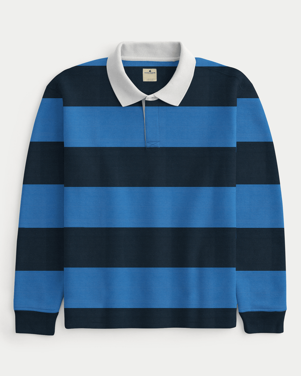 stone harbor MEN'S PREMIUM STRIPED YARN DYED RUGBY