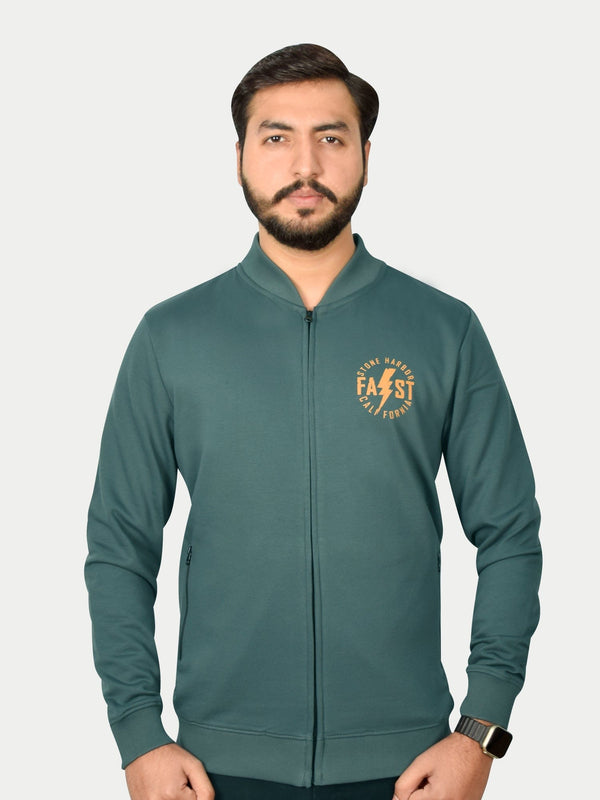 stone harbor MEN'S PREMIUM TEAL FLEECE JACKET