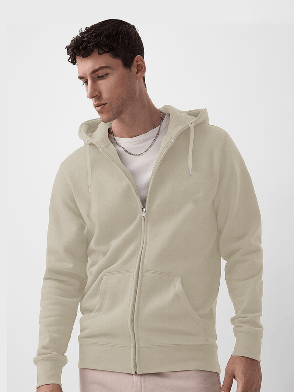 stone harbor MEN'S SAND FLEECE ZIPPER HOODIE