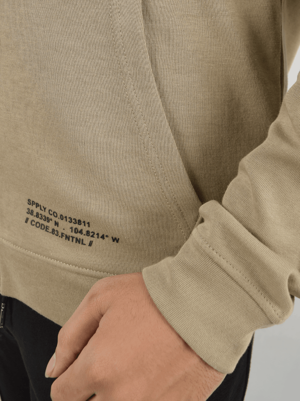 Stone Harbor MEN'S SAND ZIP-THROUGH HOODY