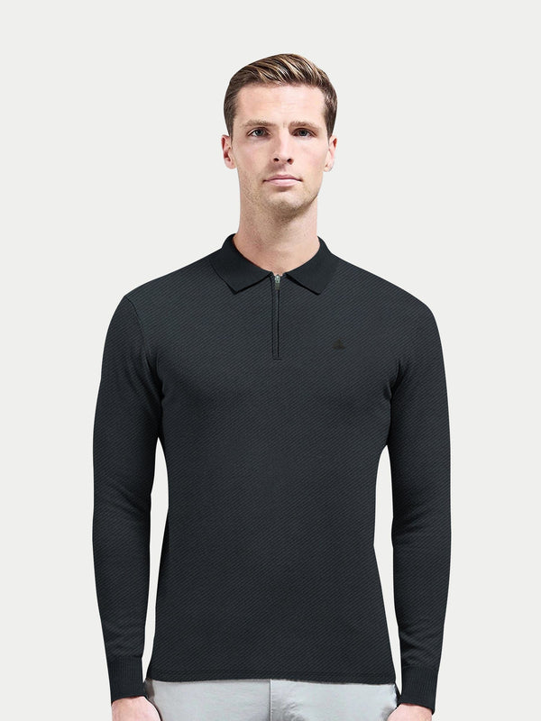 stone harbor MEN'S SIGNATURE CHARCOAL RUGBY