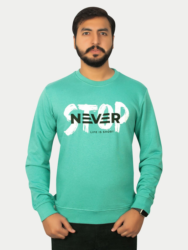 stone harbor MEN'S TEAL TERRY SWEATSHIRT