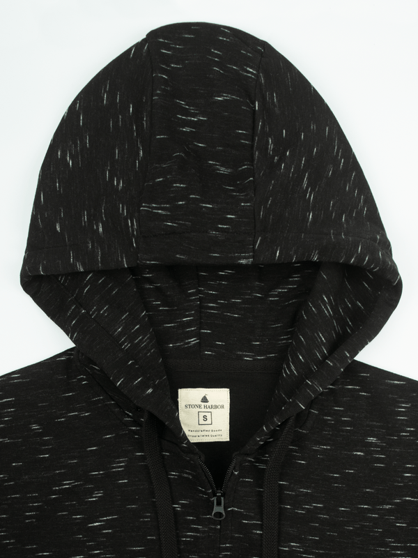Stone Harbor MEN'S TEXTURED BLACK HOODIE