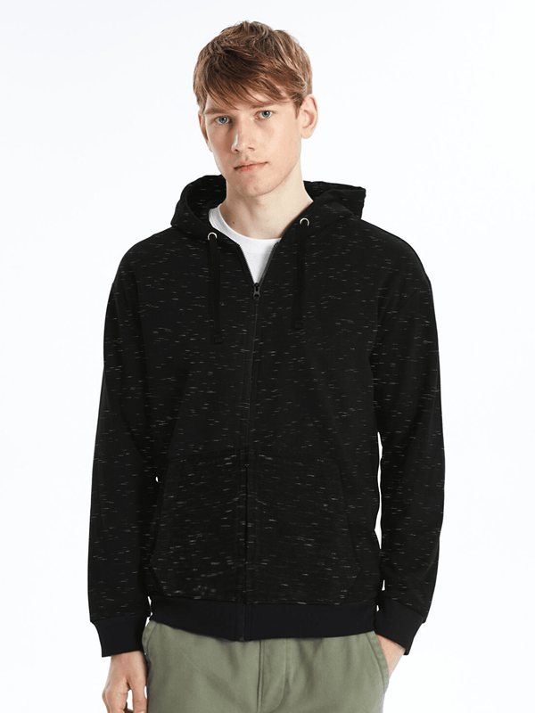 stone harbor MEN'S TEXTURED BLACK HOODIE