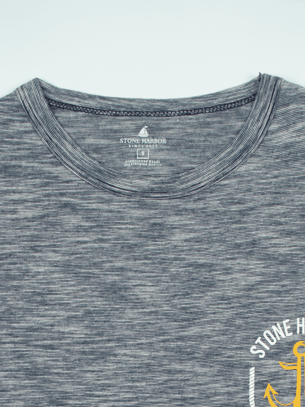 Stone Harbor MEN'S TEXTURED BLUE T-SHIRT