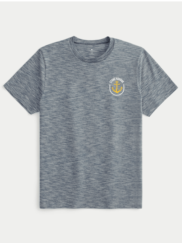 stone harbor MEN'S TEXTURED BLUE T-SHIRT