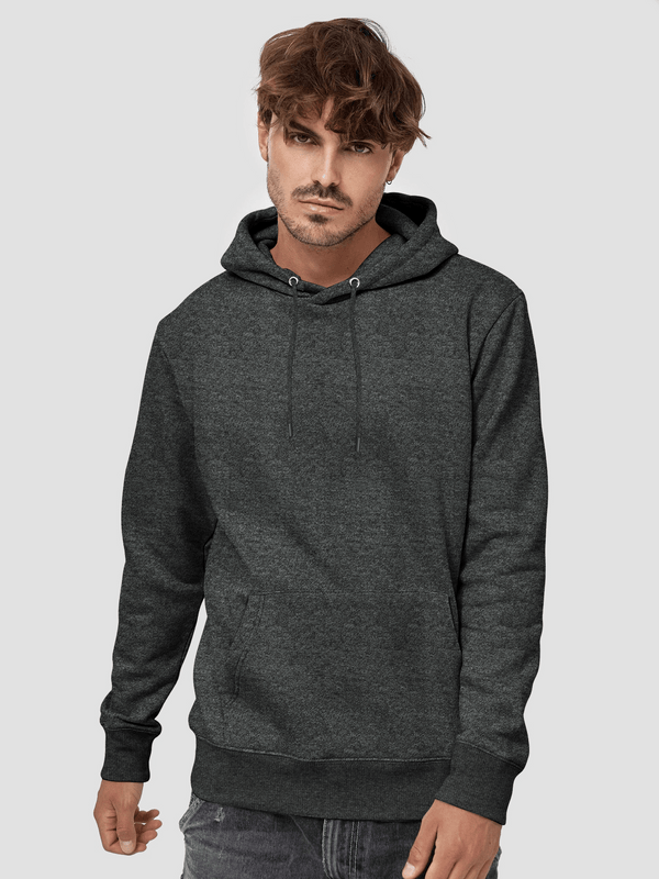stone harbor MEN'S TEXTURED CHARCOAL FLEECE HOODIE