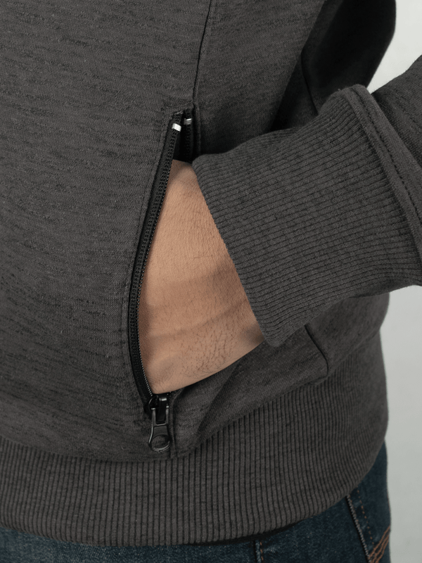 Stone Harbor MEN'S TEXTURED CHARCOAL FLEECE JACKET