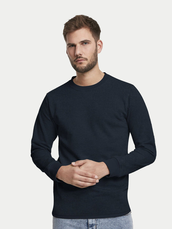 stone harbor MEN'S TEXTURED NAVY SWEATSHIRT