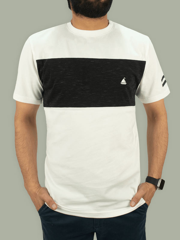 stone harbor MEN'S TEXTURED PANEL T-SHIRT