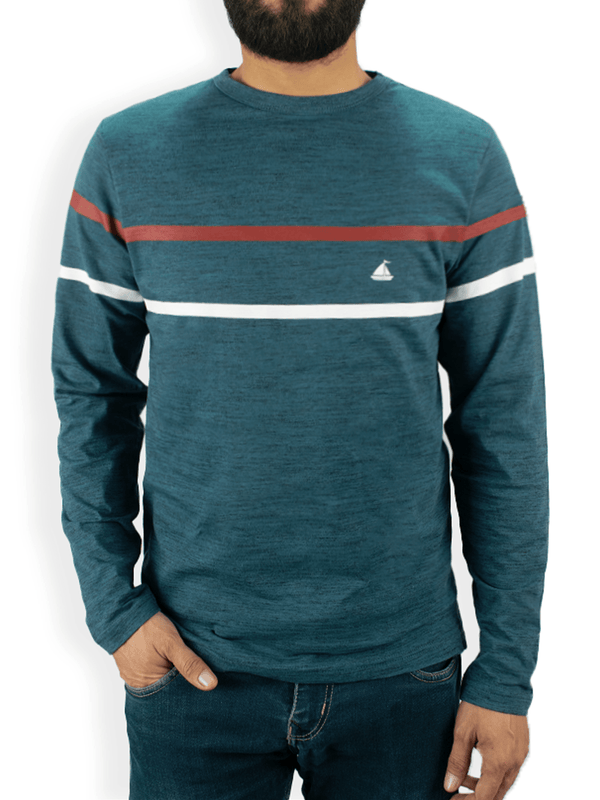 stone harbor MEN'S TEXTURED TEAL T-SHIRT