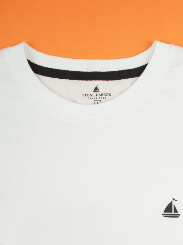 Stone Harbor MEN'S WHITE LOGO T-SHIRT