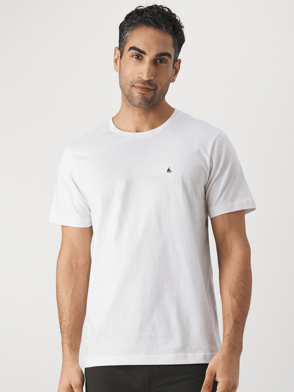 stone harbor MEN'S WHITE LOGO T-SHIRT