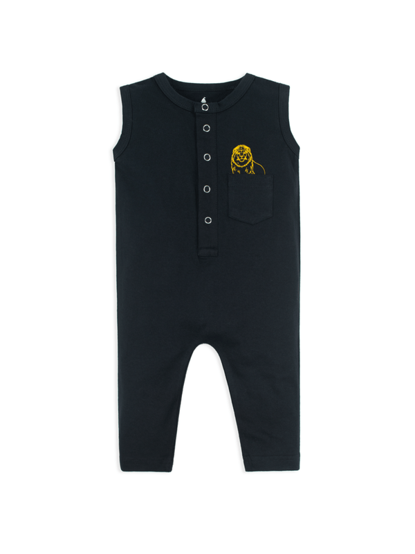 stone harbor MINI BOY'S NAVY SLEEVELESS ROMPER