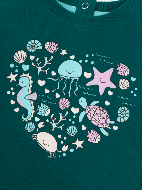 Stone Harbor MINI GIRL'S TEAL OCEAN T-SHIRT