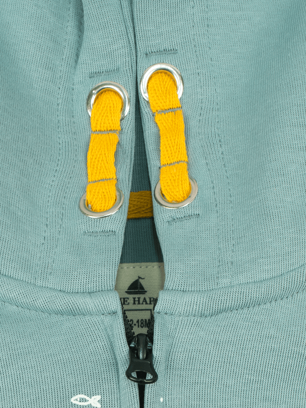 Stone Harbor MINI GIRL'S TEAL ZIP THROUGH HOODY