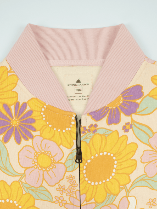 Stone Harbor WOMEN'S FLORAL FLEECE JACKET