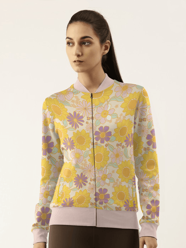 stone harbor WOMEN'S FLORAL FLEECE JACKET