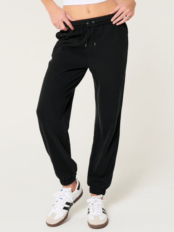 stone harbor WOMEN'S JET BLACK FLEECE JOGGER PANT