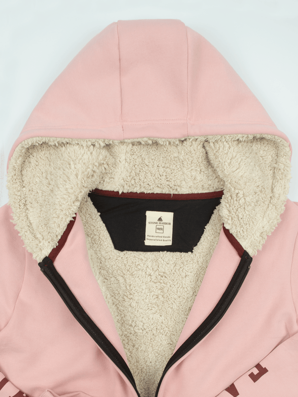 Stone Harbor WOMEN'S PINK HEAVY FUR HOODIE