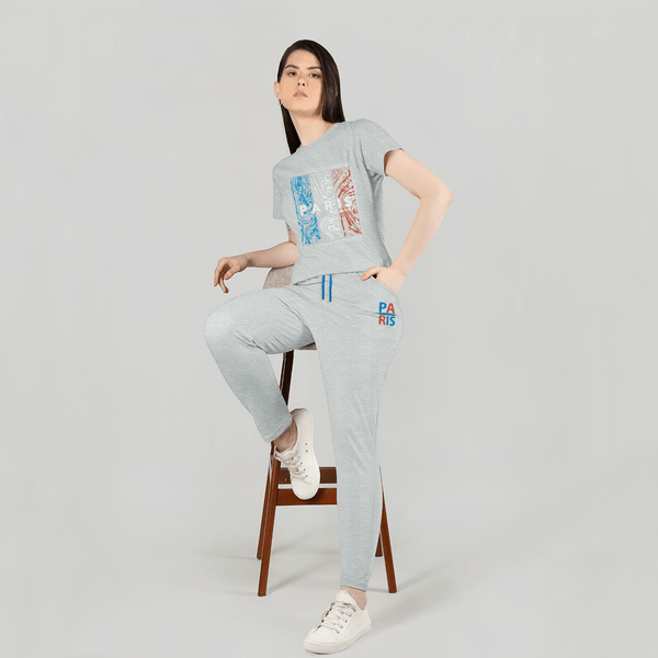 stone harbor WOMEN'S TEXTURED GREY TRACKSUIT