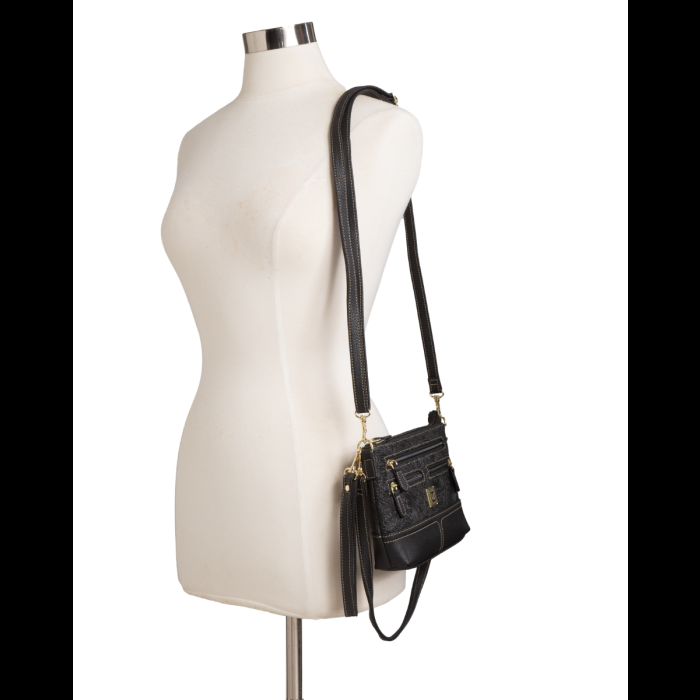 Stone Mountain Embossed Paisley Bonded Leather E/W 4-Bagger