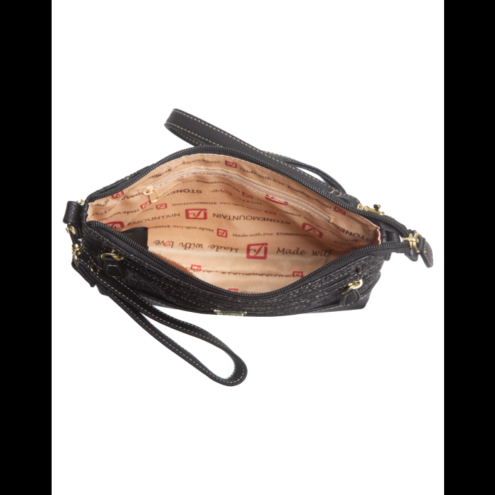 Stone Mountain Embossed Paisley Bonded Leather E/W 4-Bagger