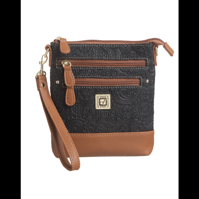 Stone Mountain Embossed Paisley Bonded Leather N/S 3-Bagger