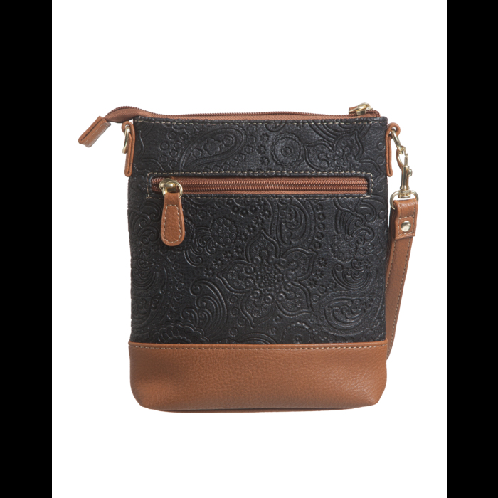 stone mountain Embossed Paisley Bonded Leather N/S 3-Bagger