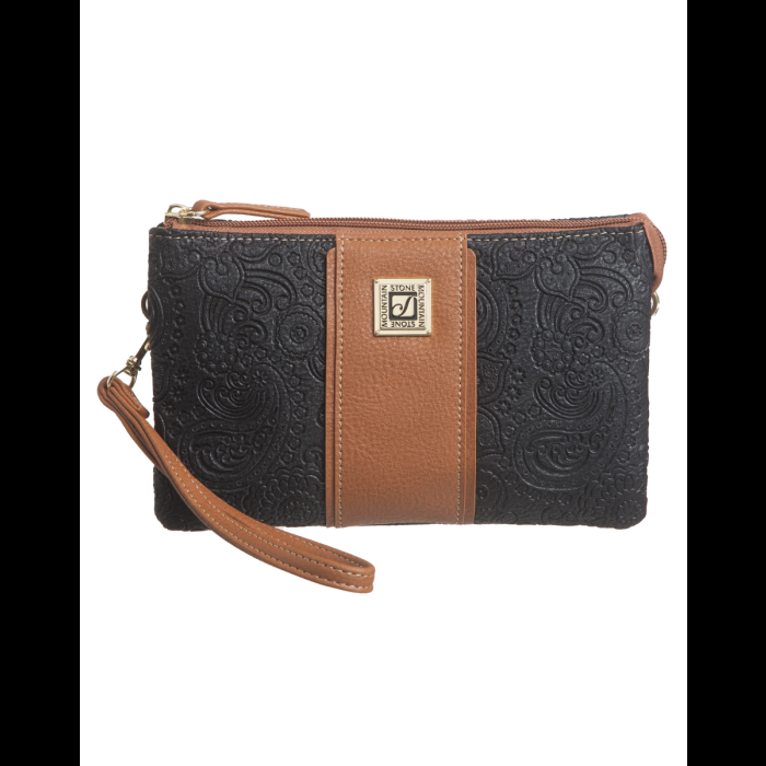 stone mountain Embossed Paisley Bonded Leather Trifecta