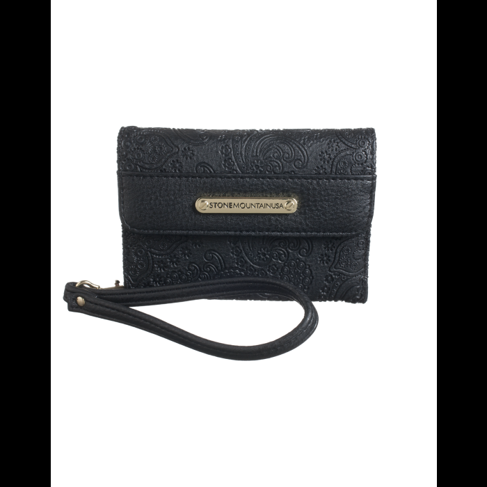 stone mountain Embossed Paisley Small Tri-fold w/wristlet