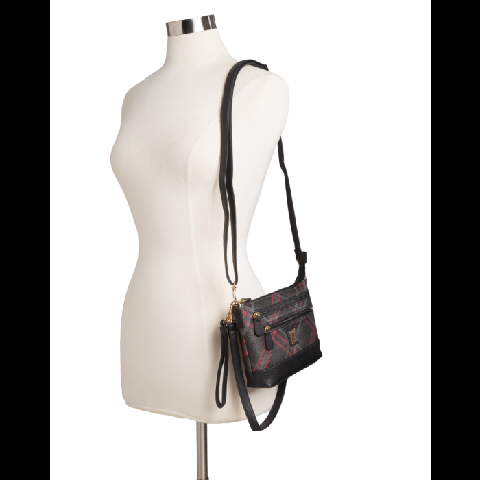 Stone Mountain Highland Plaid Bonded Leather E/W 4-Bagger