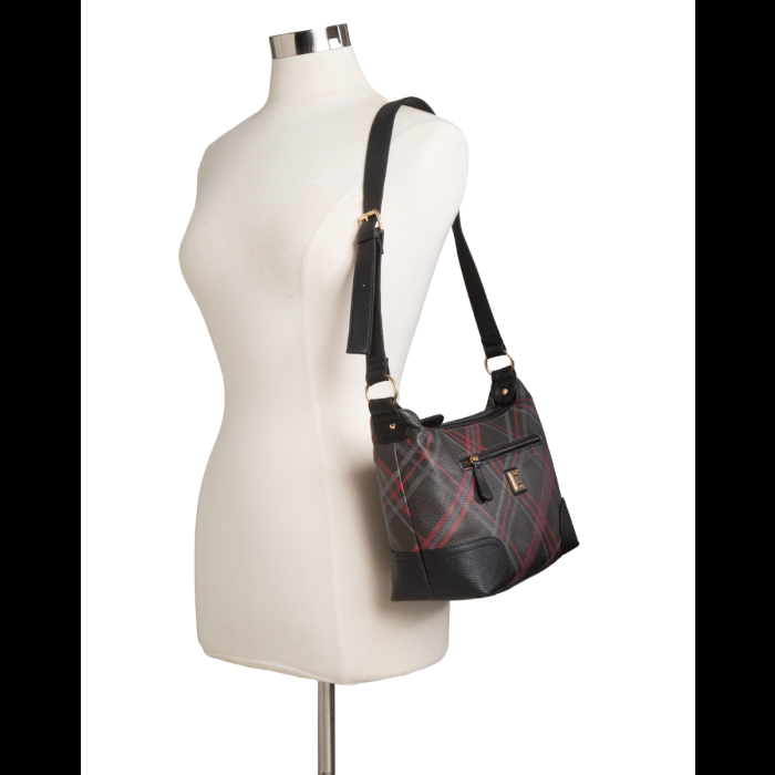 Stone Mountain Highland Plaid Bonded Leather Sophia Hobo