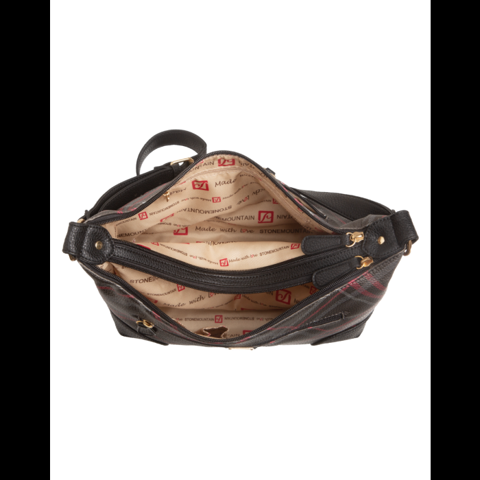 Stone Mountain Highland Plaid Bonded Leather Sophia Hobo