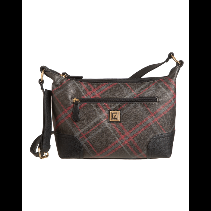 stone mountain Highland Plaid Bonded Leather Sophia Hobo