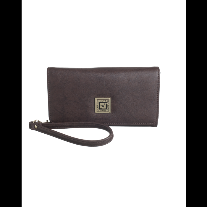stone mountain Marbled 'Crunch' Leather Large Tri-Fold w/Wristlet