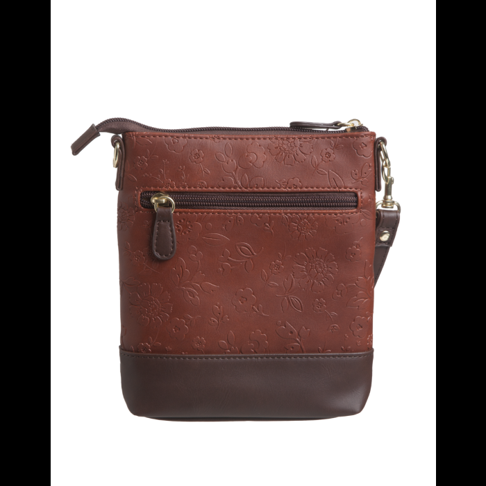 Stone Mountain Nubuck Embossed Bonded Leather Spring Bloom N/S 3-Bagger