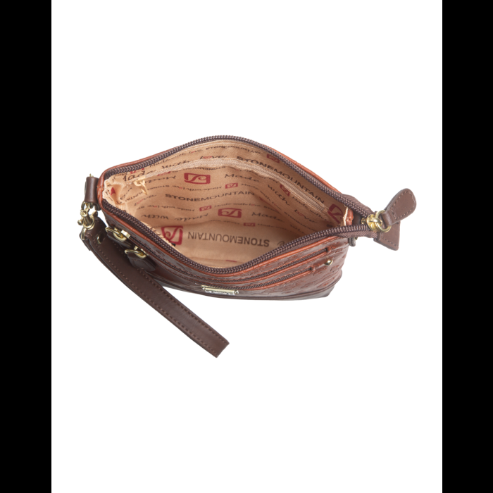 Stone Mountain Nubuck Embossed Bonded Leather Spring Bloom N/S 3-Bagger