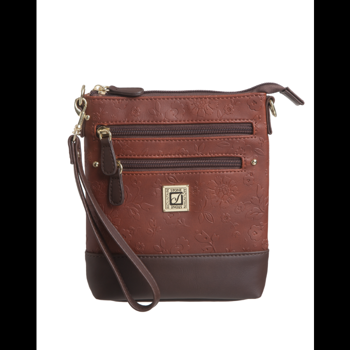 stone mountain Nubuck Embossed Bonded Leather Spring Bloom N/S 3-Bagger