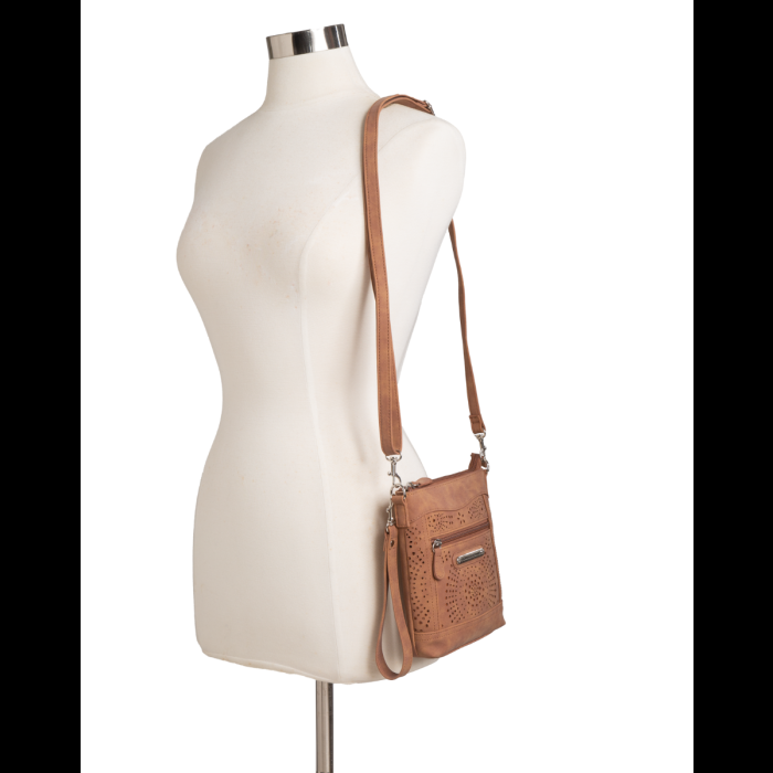 Stone Mountain Nubuck Faux Leather N/S 3-Bagger-Black