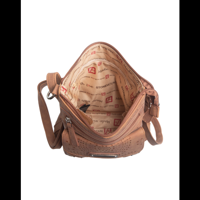 Stone Mountain Nubuck Perforated Faux Leather Front Flap C/B