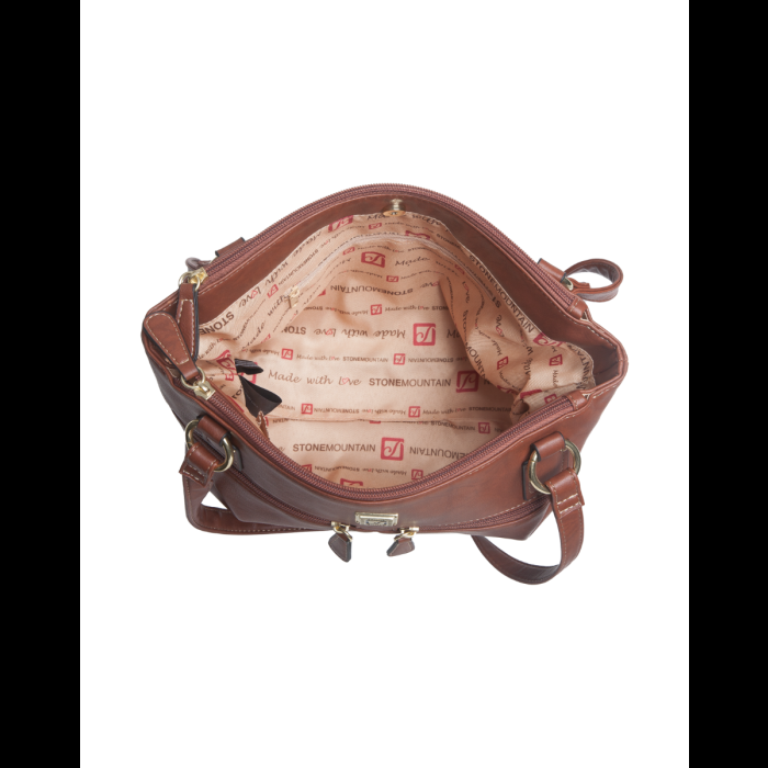 Stone Mountain Crunch Bonded Leather E/W Tote