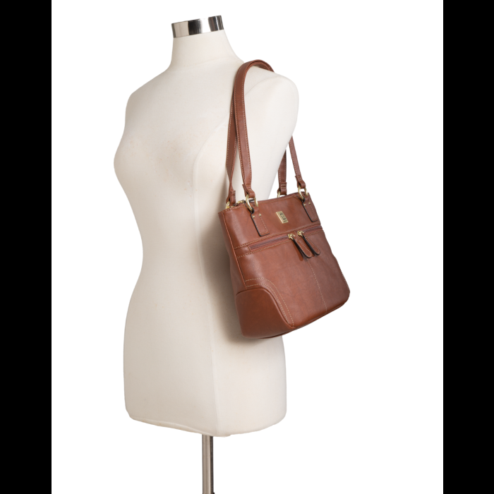 Stone Mountain Crunch Bonded Leather E/W Tote