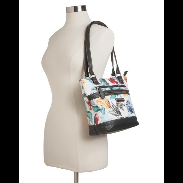 Stone Mountain Printed Floral Leather Tote